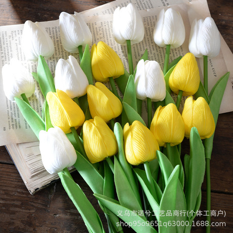 Artificial Tulips Mini Pu Tulip Simulation Flower Home Decoration Fake Flower We