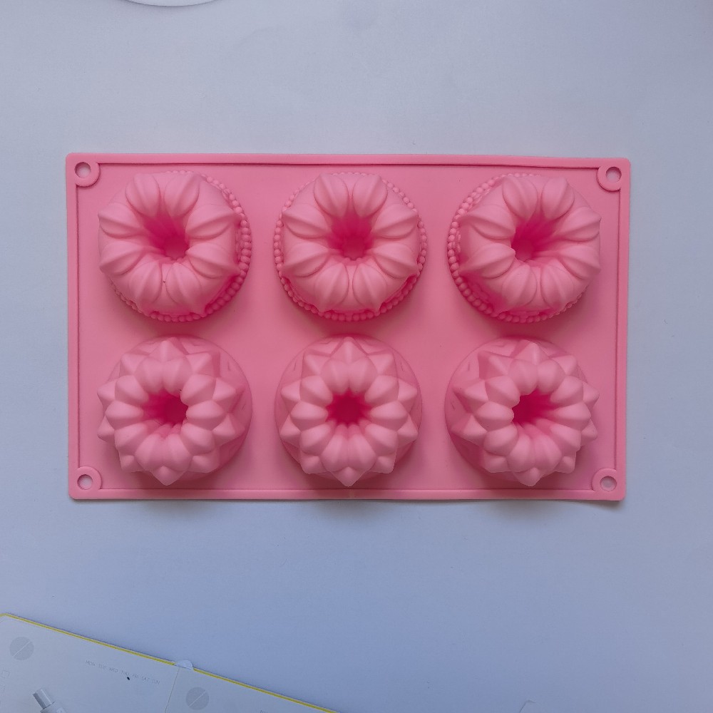 6 Lian Savarin Crown 202 molde de silicona pastel helado pudín molde de postre jabón utensilios