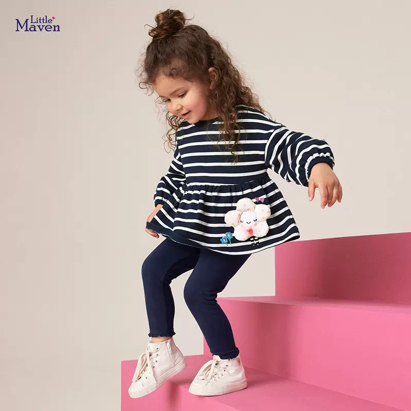 Little maven源头厂家童装批发 秋季可爱女童套装 欧美风裙套装