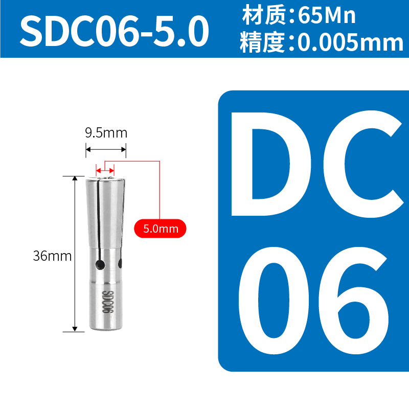 Taiwán Jiwei retrogrado colletor S / DC4 / 6 / 8 / 12 varilla de extensión resorte de colletor elástico de alta precisión