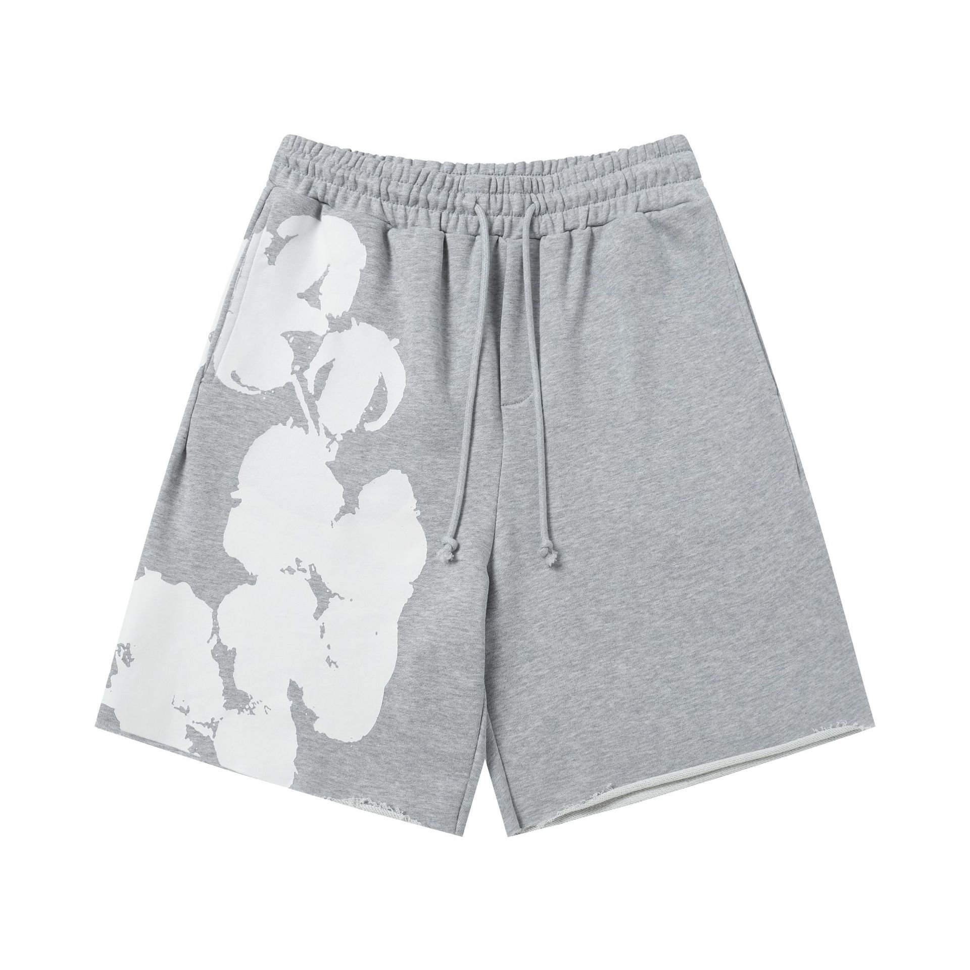 Denim Tears Sweat Shorts Cotton Wreath Loose Grey