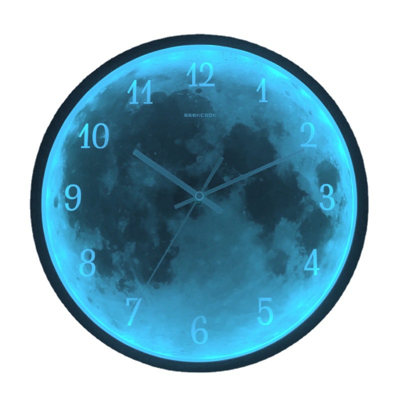 Crear Amazon caliente creativo Reloj de pared: Star River una gota de Luna gris Reloj de pared luminoso