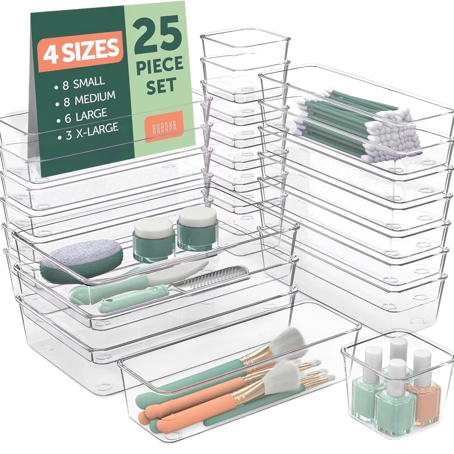 Storage box, table capacious plastic stationery, classification