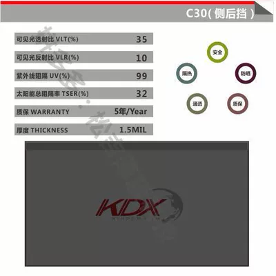 Automotive Film, Packaging Box Car Heat Insulation - default-item-new-color-box-original-color-film-c30-side-rear-guard-30m
