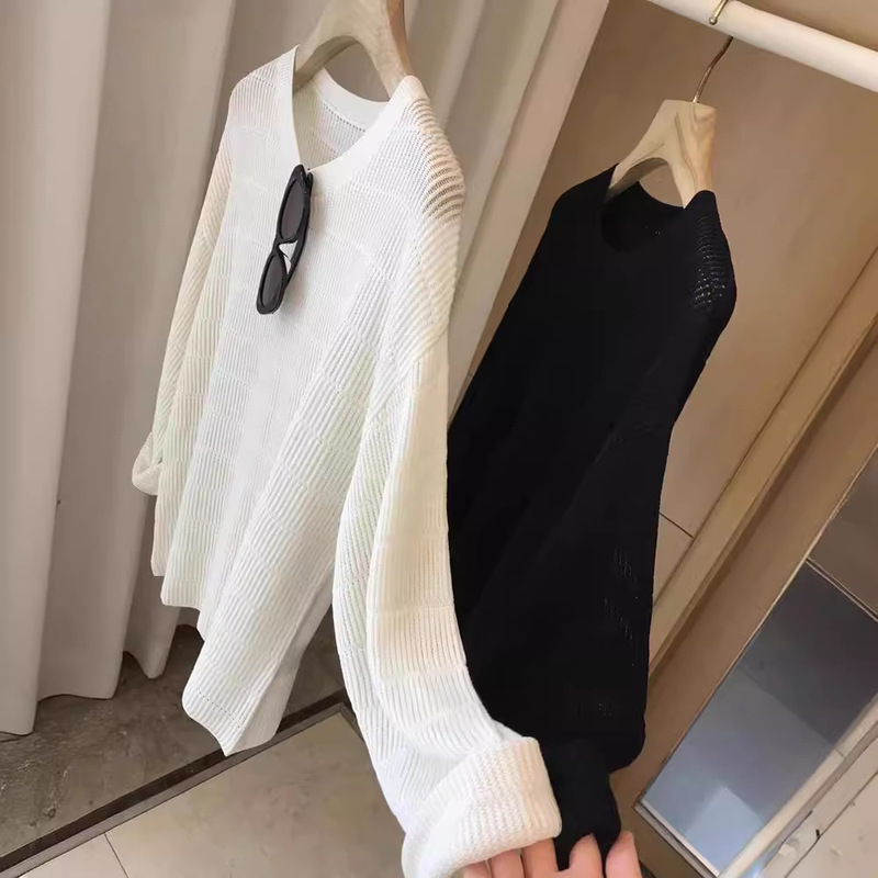 Highly Recommended, Soft and Comfortable! Korean Lazy Style ~ Hollow-Out Small Sexy Crochet Wool Knit Sweater for Women