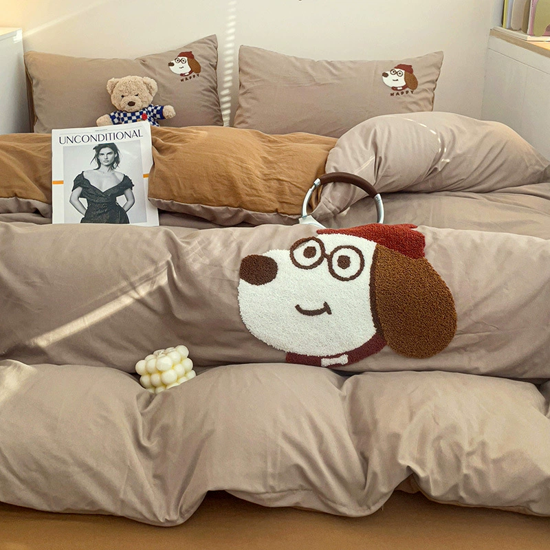 Хлопковый набор, полотенце, простыня, пододеяльник, комплект из 4 предметов, комплект из 3 предметов