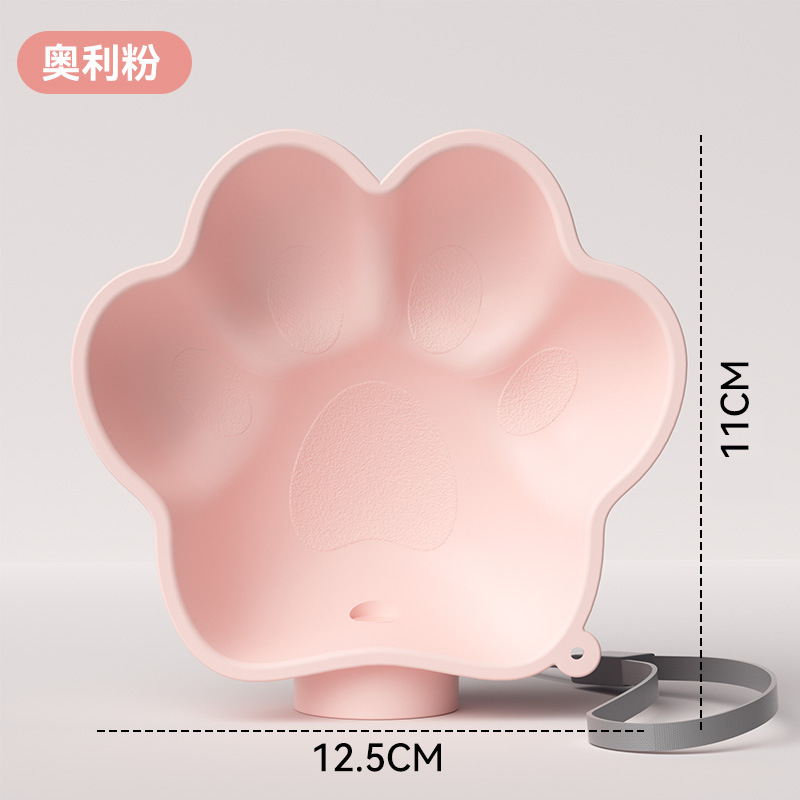 En primavera y verano, las huellas de las patas de perro salen, la cabeza de la taza de agua se puede colgar, la cabeza de la botella de agua, la cabeza de la mascota, el cuenco de alimentación al aire libre, los suministros portátiles