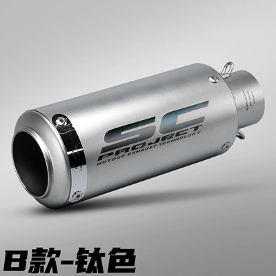 Racing Cannon Racing Sound Exhaust | Motorcycle exhaust pipe - strip-titanium-color-51mm