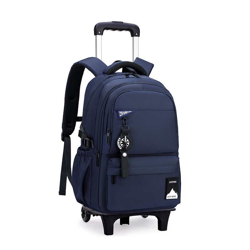 Mochila escolar con barra de tracción de moda de pescado natural transfronterizo Mochila escolar para estudiantes de secundaria y preparatoria de gran capacidad para hombres