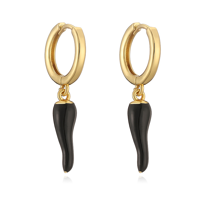Women's Gender Irregular, Enamel Design 1 Pair Korean Style Geometric Irregular Enamel Copper Drop Earrings