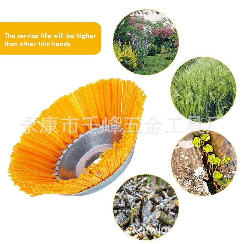 割草机扭丝打草轮尼龙钢丝打草头打草机除草头钢丝除锈除草盘配件