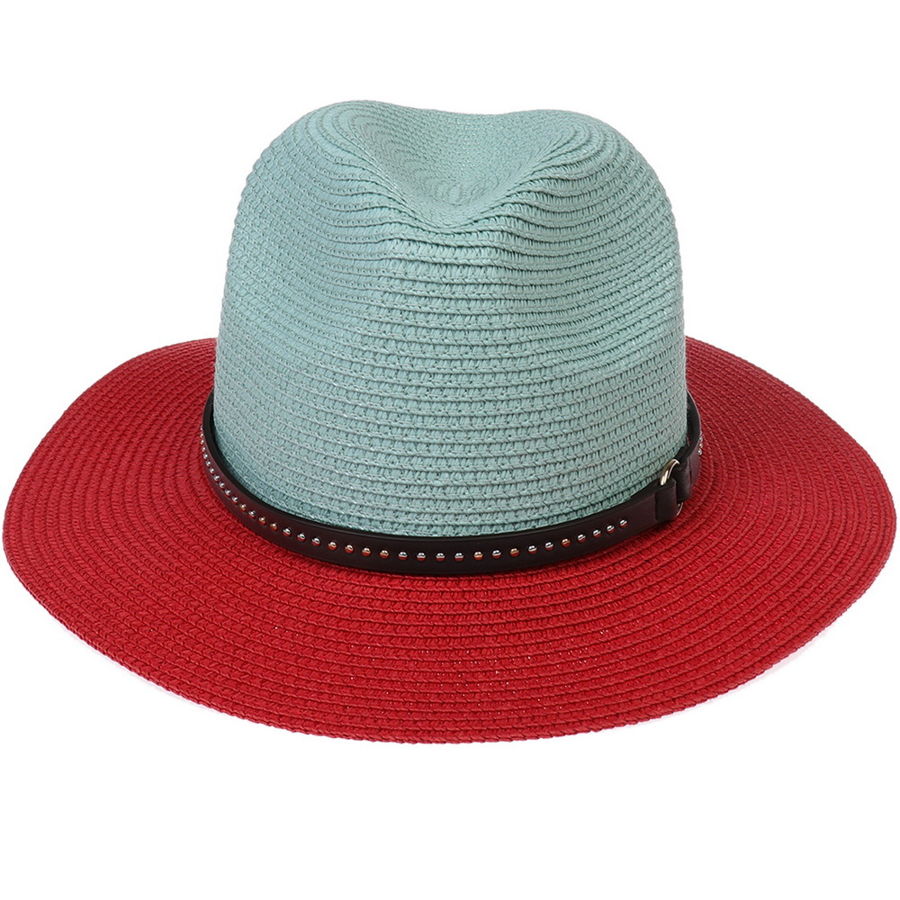 Unisex Einfacher Stil Mehrfarbig Große Traufen Fedora-hut display picture 4