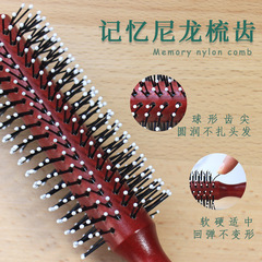 Household curling comb wooden rolling comb pear head shape massage comb gift anti-static pointed tail curling comb wholesale