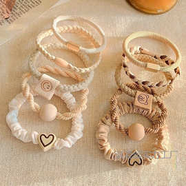 爱心头绳头发皮筋橡皮筋简约新款高弹力耐用马尾头饰发圈发绳皮套