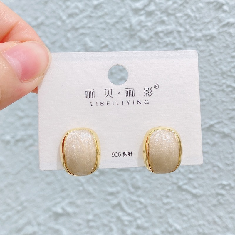 Liyin/Libeliying ドーパミンドロップ釉薬ペイントイヤリングニッチ春夏甘くて絶妙な s925 シルバー針イヤリング|undefined