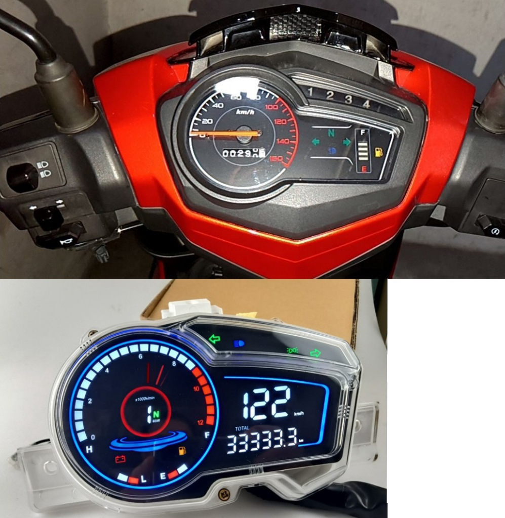 Exported to Malaysia and Philippines Euro Luminous Led Digital Version Asian Eagle Fifth Generation Dl125 Digital Code Meter