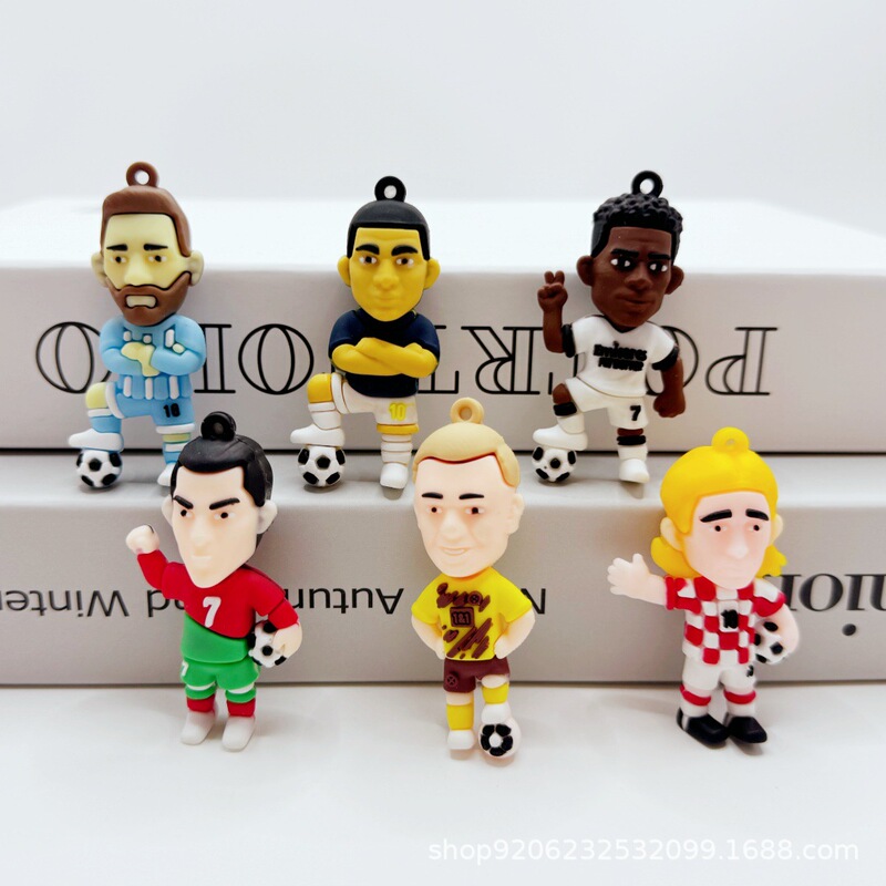 Cross-Border Football Star Keychains, World Cup Backpack Pendants, Car Key Chains, Blind Box Figurines, Character Merchandise Wholesale Cross-Border Football Star Keychains, World Cup Backpack Pendants, Car Key Chains, Blind Box Figurines, Character Merchandise Wholesale