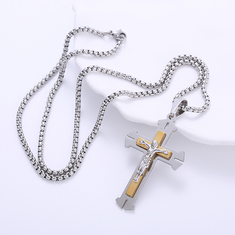 Jesus Cross Pendant Necklace 4