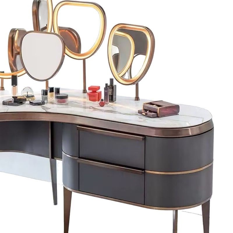 Sparkle Casaflou Dressing Table Italian Light Luxury Design Wardrobe Solid Wood Jewelry Storage Table