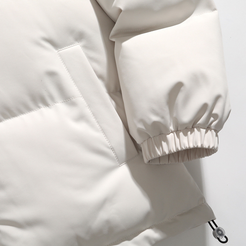 Invierno transfronterizo de algodón de collar hombre grueso calentamiento pan ropa suelta pareja chaqueta de algodón sólido fábrica al por mayor