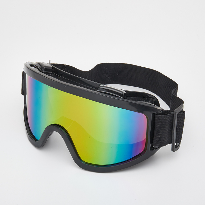 Winddichte Wander-Skibrille, Outdoor-Antibeschlag-Brille mit großem Rahmen, winddichter Sand, bunte Silikonbrille_voghion.com