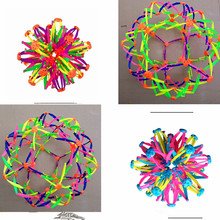 厂家直销儿童手抓踢开花球魔术伸缩球广场地摊玩具塑料玩具礼品