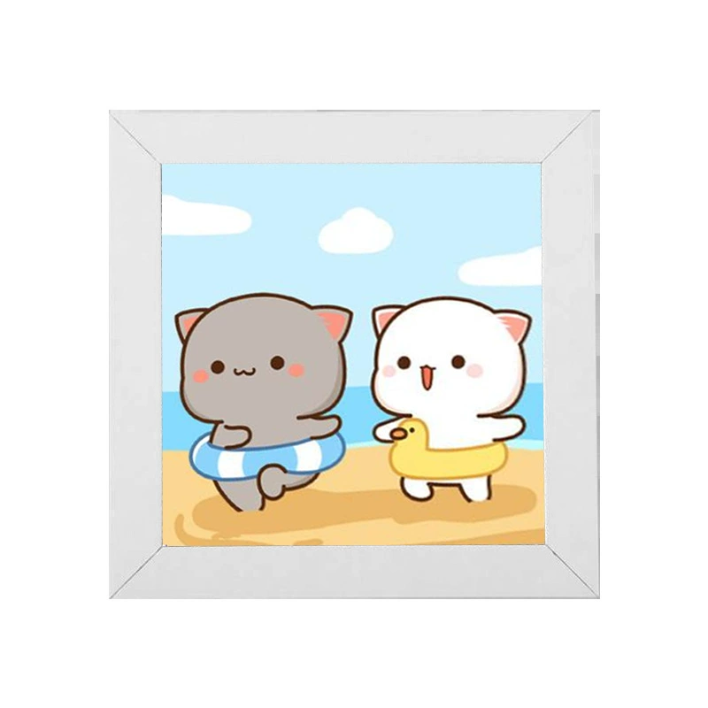 5D алмазная мозаика Cinnamoroll, в рамке 15×15 см для детей, набор DIY, в OPP-пакете