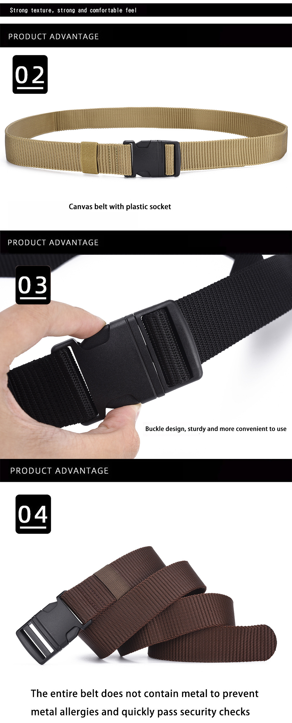 Imitation Nylon, Plastic Material Basic Solid Color Imitation Nylon Plastic Unisex Leather Belts