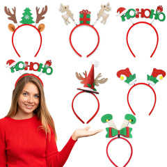 クリスマスの祝日のパーティーの装飾品の漫画のクリスマスのヘラジカの立体のクリスマスの帽子のカチューシャの新年の子供の贈り物の頭飾り