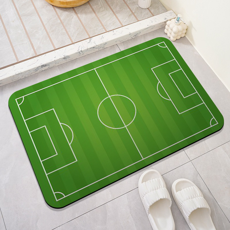 Césped verde campo de fútbol de diatomas almohadilla de suelo de barro temu agente de inodoro absorción rápida almohadilla de pies secos fácil de cuidar almohadilla de puerta