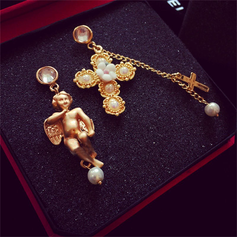 Слушайся: Retro asymmetrical earrings, (Cross-border trading), European style