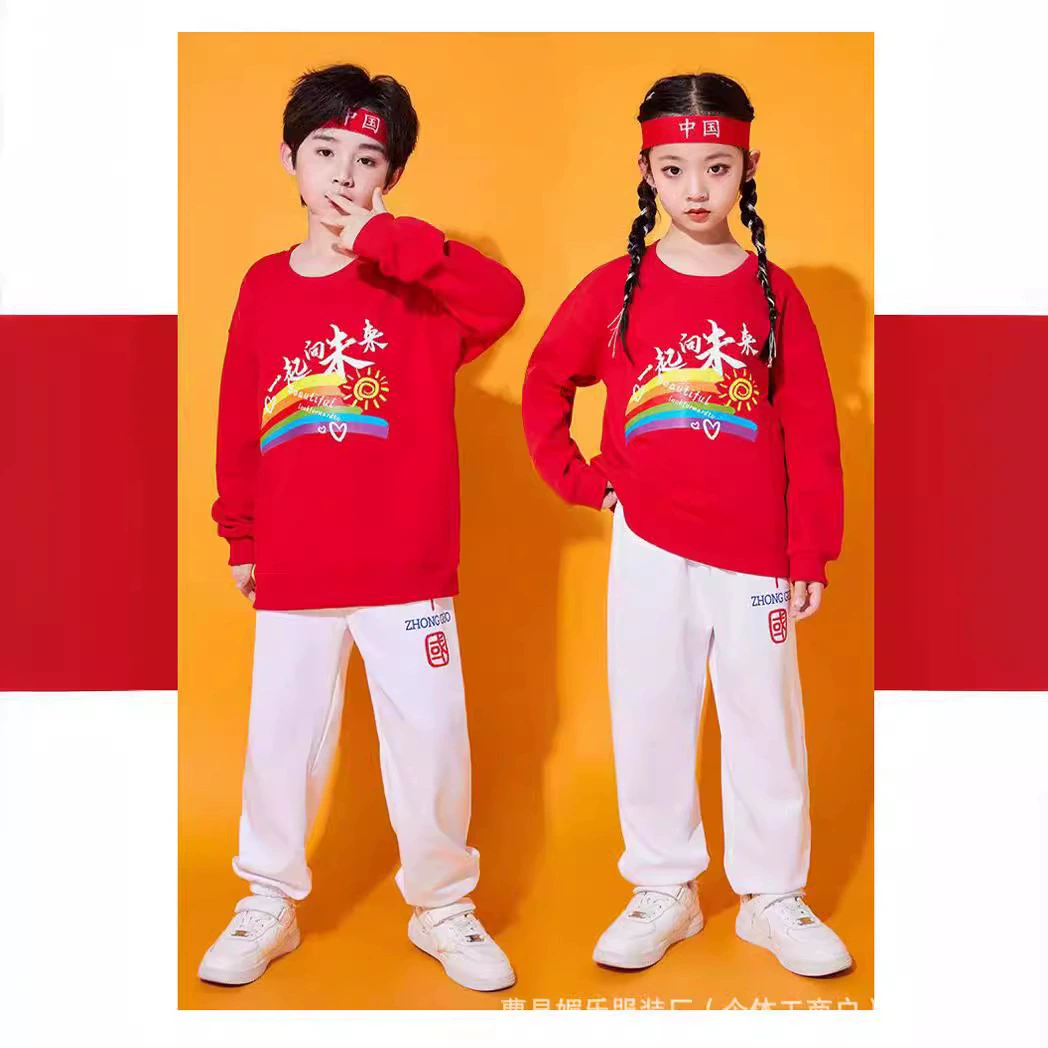 Детская одежда для выступлений черлидинга, одежда для выступлений для спортивных встреч начальной и средней школы, церемония открытия, костюмы для мальчиков и девочек в стиле хип-хоп