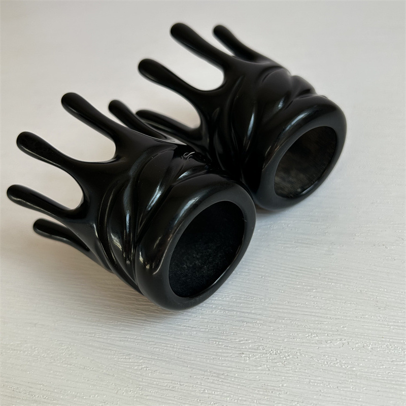 Natural Horn Scalp Massage Comb Short Fine Wide Teeth Head Therapy Grooming Comb quality and texture