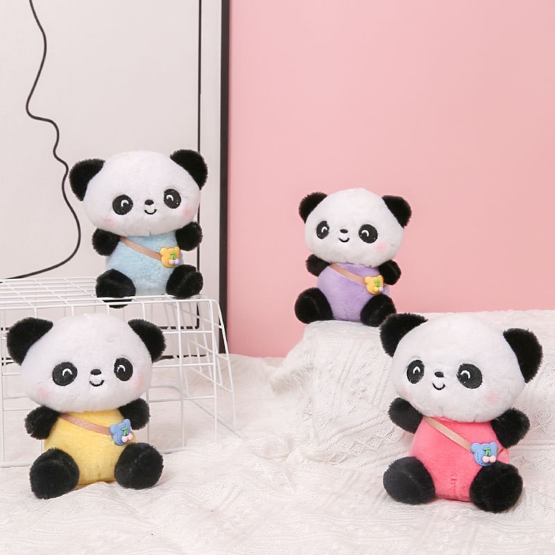Panda muñeca de peluche juguete nacional tesoro simulación pequeña panda muñeca pequeño tamaño colgante Ragdoll niños regalo de cumpleaños