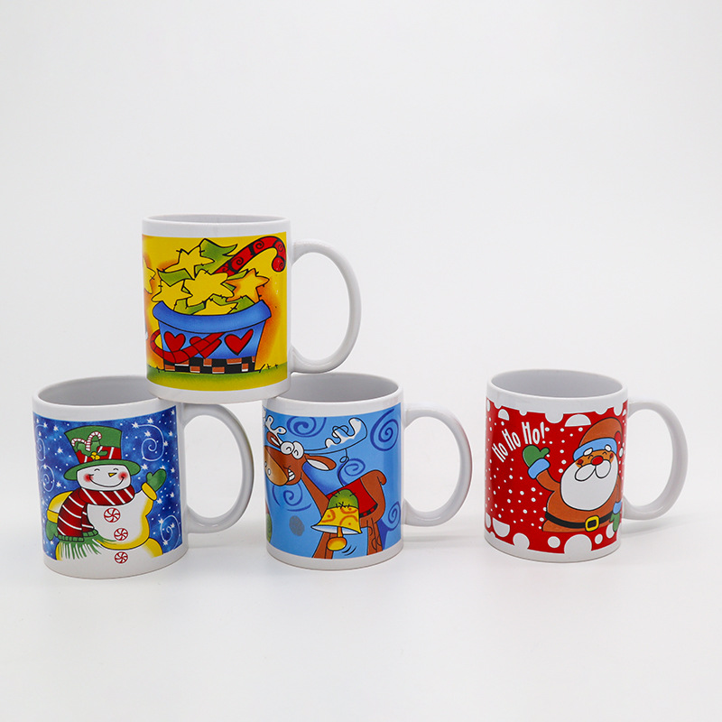 12OZ flor asada taza de cerámica recta taza de cerámica taza de agua creativa taza de leche taza de café al por mayor