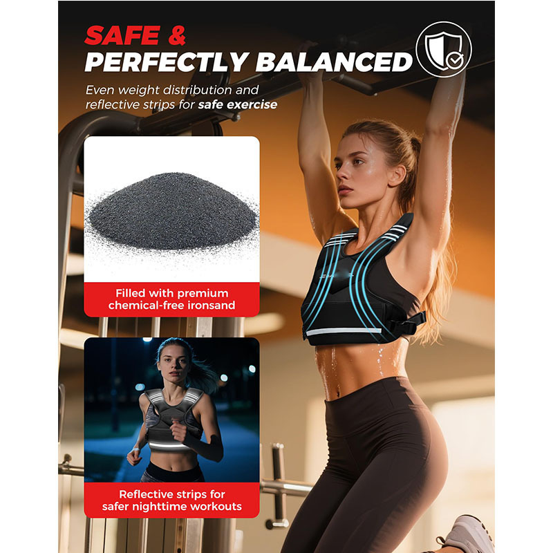 Nuevo chaleco de carga ajustable para hombres y mujeres corriendo al aire libre entrenamiento de acondicionamiento físico pesado chaqueta de arena artículos deportivos image 5