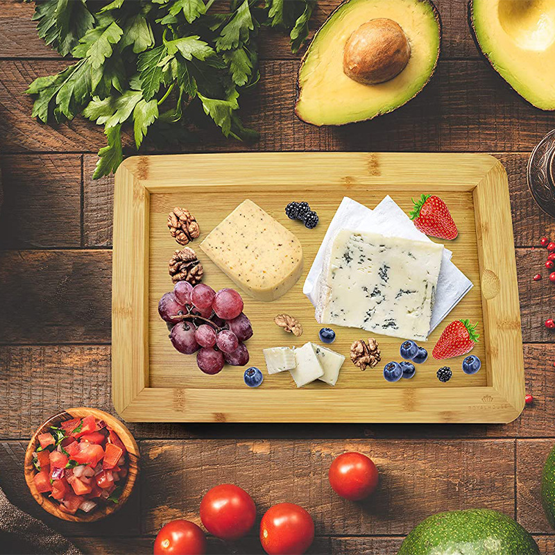Tabla de cortar de bambú tabla de cortar de cocina tabla de cortar de pan bandeja de tabla de cortar porosa