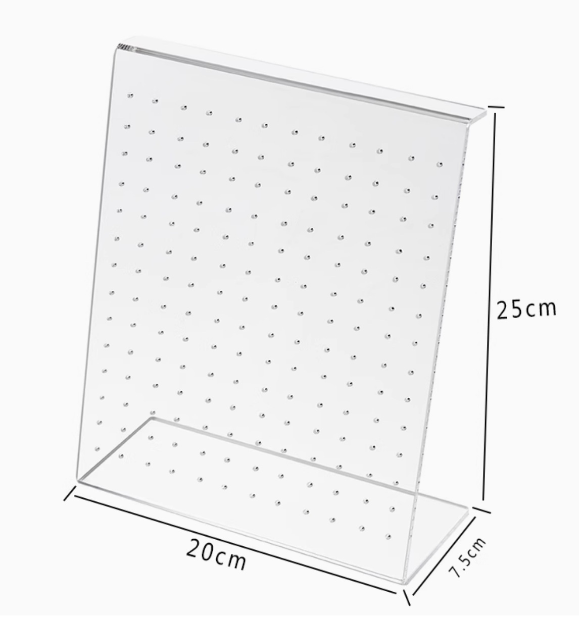 귀걸이 홀더 투명 20cm 폭 168 구멍