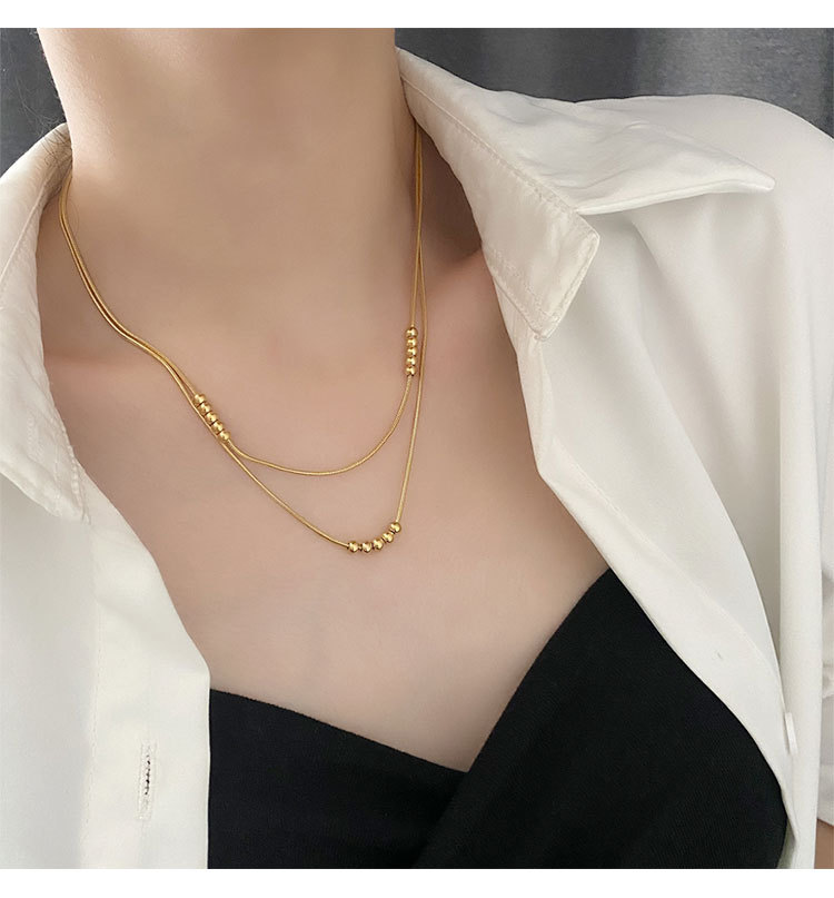 Fashion Solid Color Titanium Steel Layered Necklaces Colorza_colorza_4