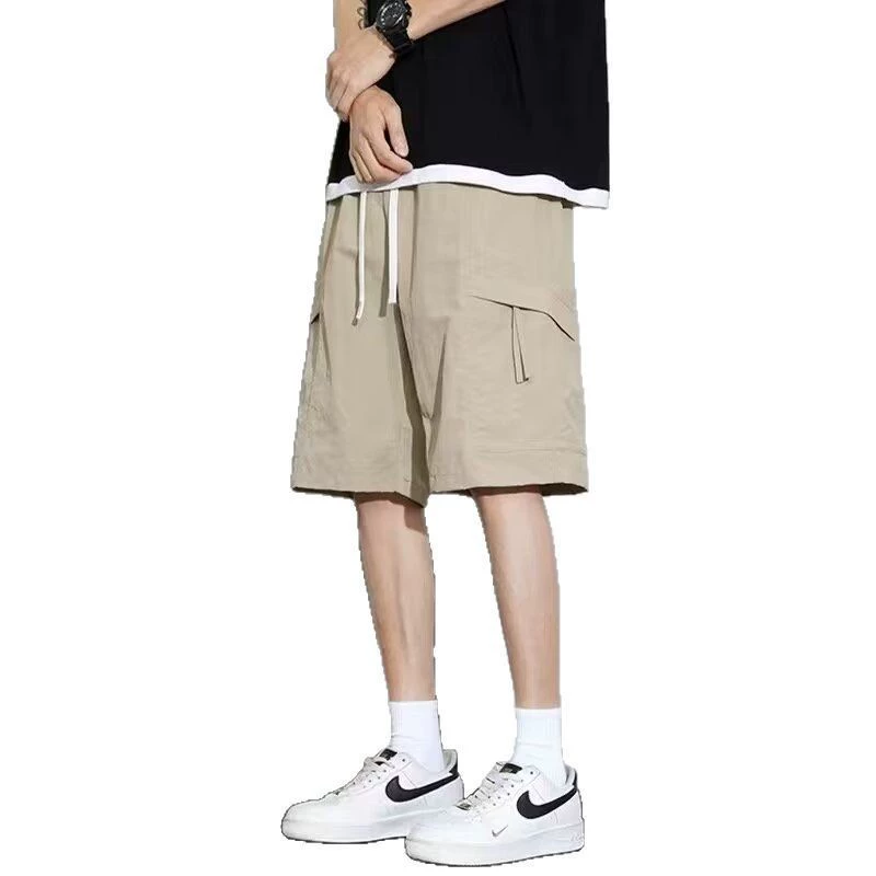 Thin summer shorts, silk quick dry beach trousers for leisure, oversize