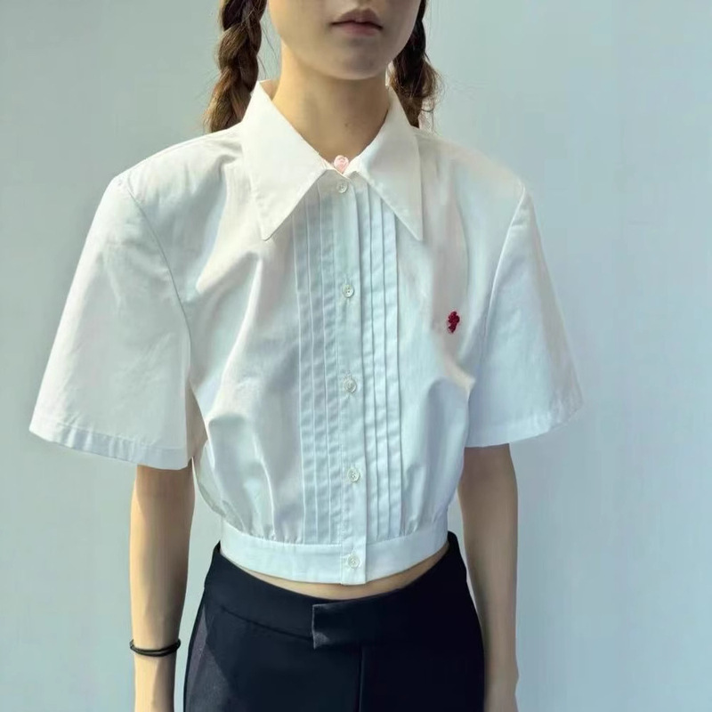 [Ready Stock] Nanyou Quality 1:1 Fashionable Short-Sleeved Tucker Shirt