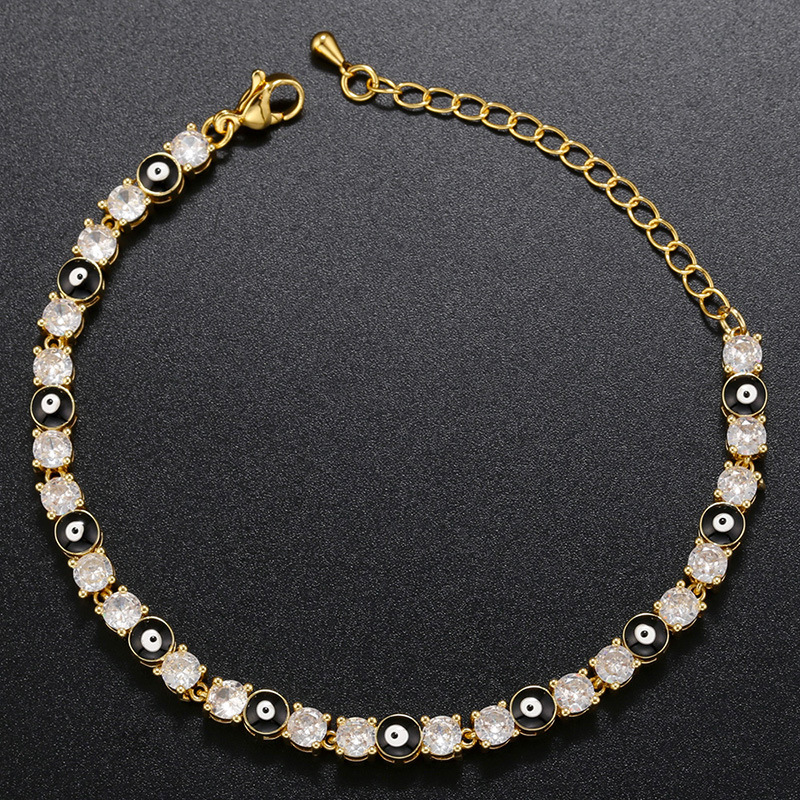 Fashion Eye Copper Gold Plated Zircon Bracelets