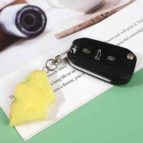 Customized car key pendant pvc keychain simulation fruit keychain custom made food and toys wholesale key pendant
