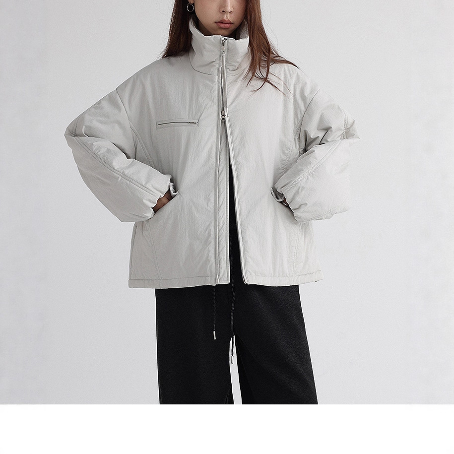 柜台品质！温暖加倍‘松林秘境’3M新雪丽棉立领宽松显瘦棉服女冬