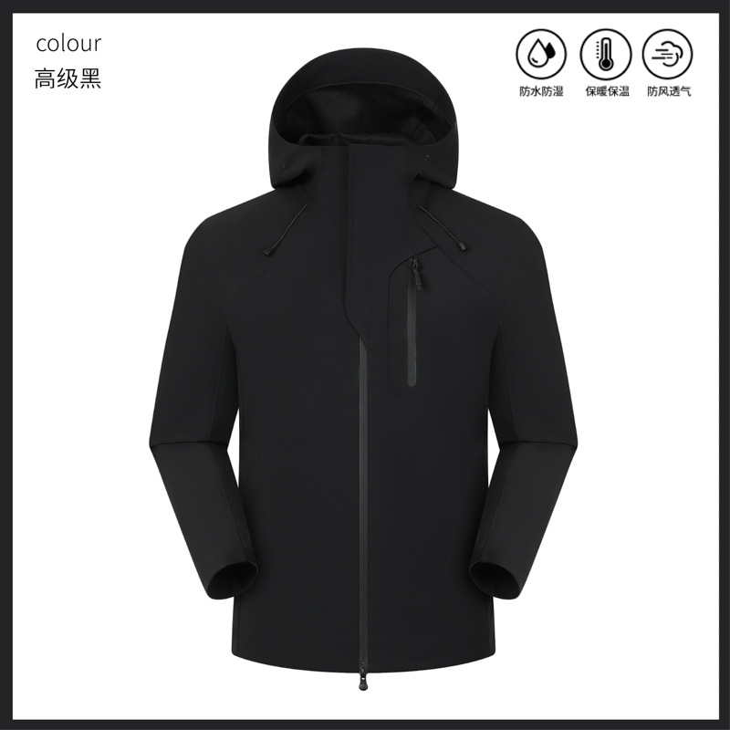 Chaqueta Softshell Térmica de Montaña de Poliéster Impermeable para Senderismo