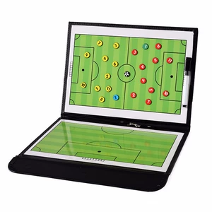 2,5% скидка скидка кожа футбольной тактической доски матч -матч Тренер Tactical Board Конкурс соревнование кожаное полуо оптовое складное