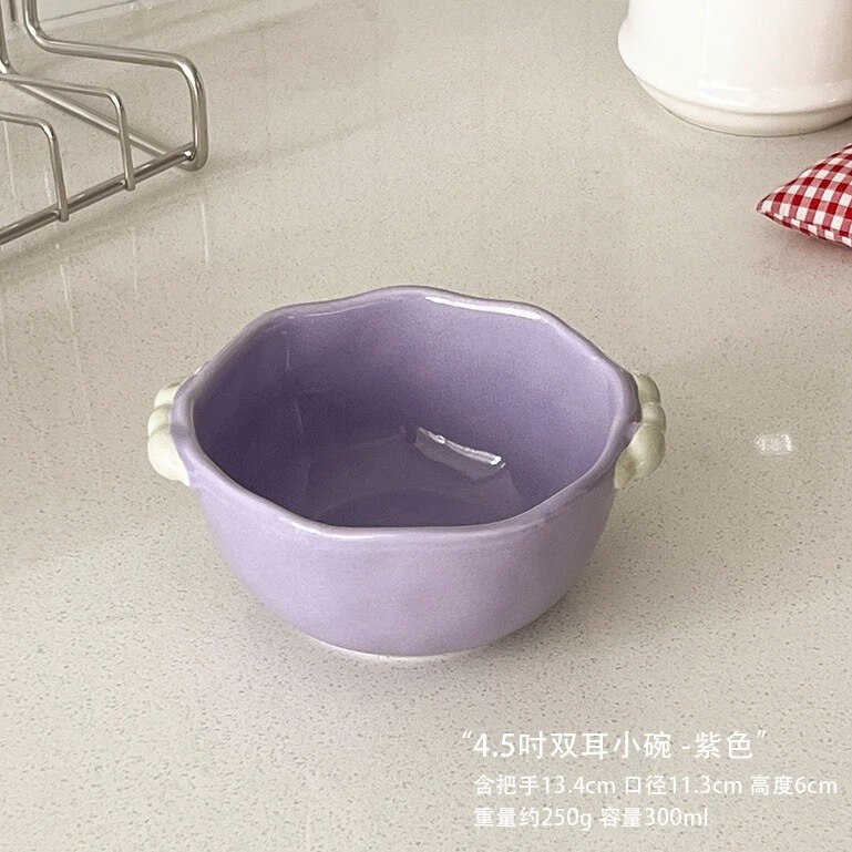 超可愛い～insガールセラミッククリーム釉下色丼寮女子家庭用食器高価値|undefined