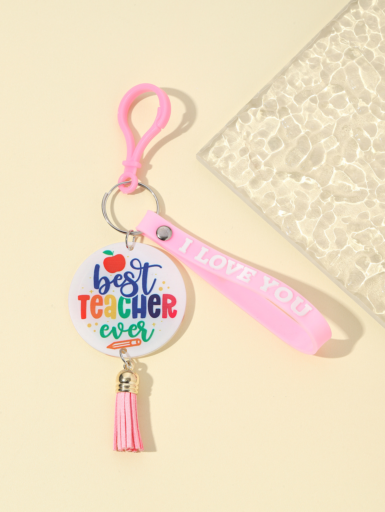 1 Piece Cartoon Style Cute Letter Acrylic Teachers' Day Unisex Keychain display picture 6