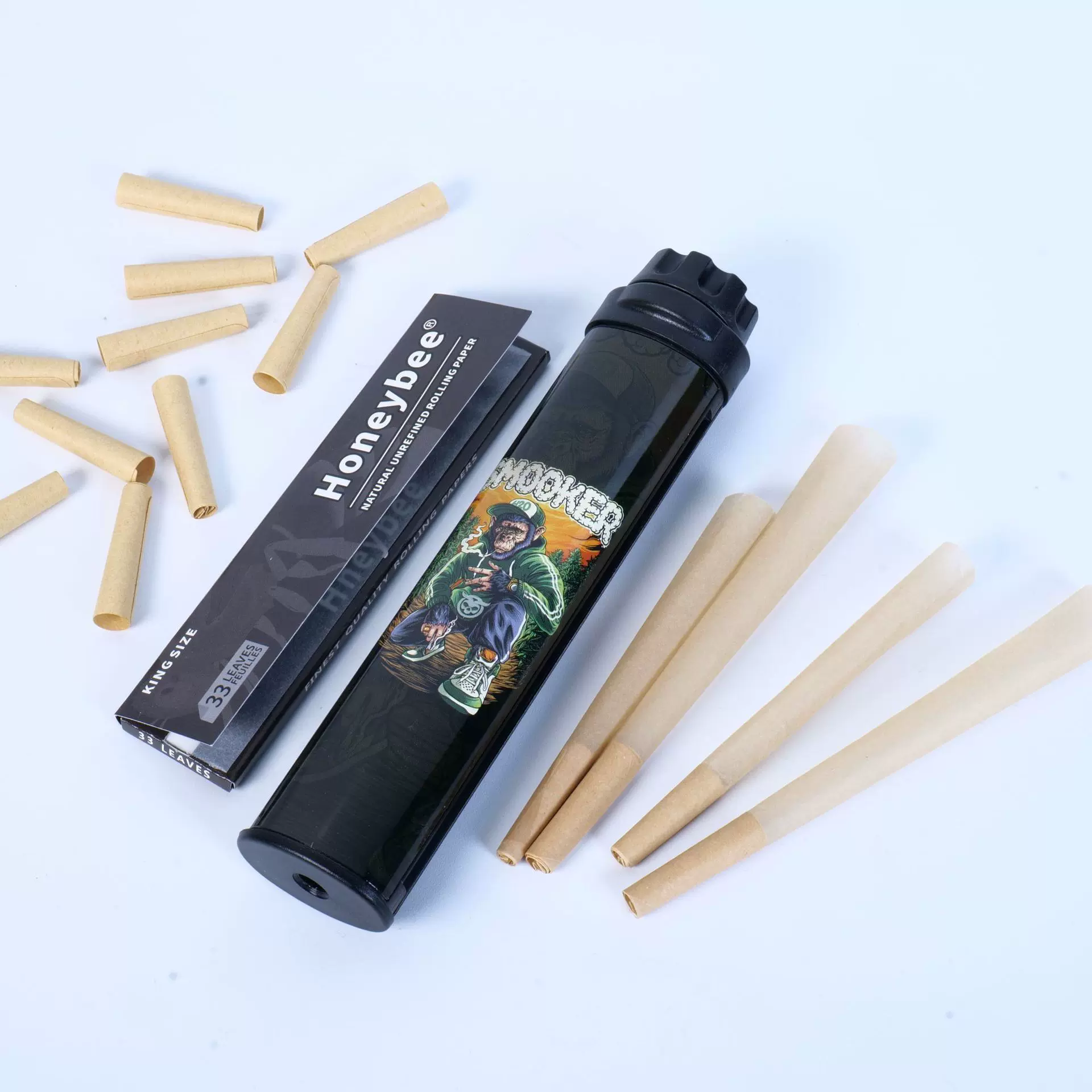 跨境新品填烟器 塑料喇叭管卷烟填烟器多功能卷烟器 卷烟配件