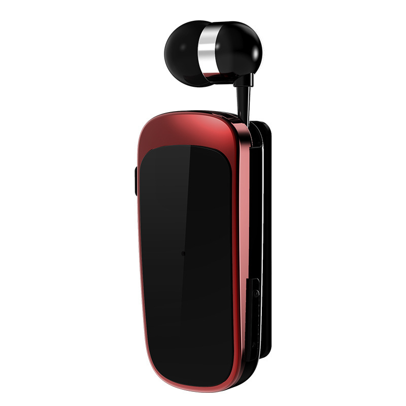 超長時間バッテリー搭載、伸縮式ケーブル付きBluetoothイヤホン、売れ筋片耳インイヤータイプ、着信時バイブレーション機能付きビジネスイヤホン|undefined